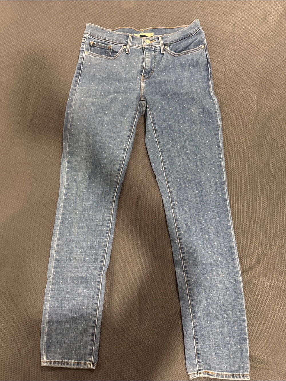 Levi’s Women’s Blue Polka Dot Skinny Jeans 311 Shaping Skinny 28 x 30